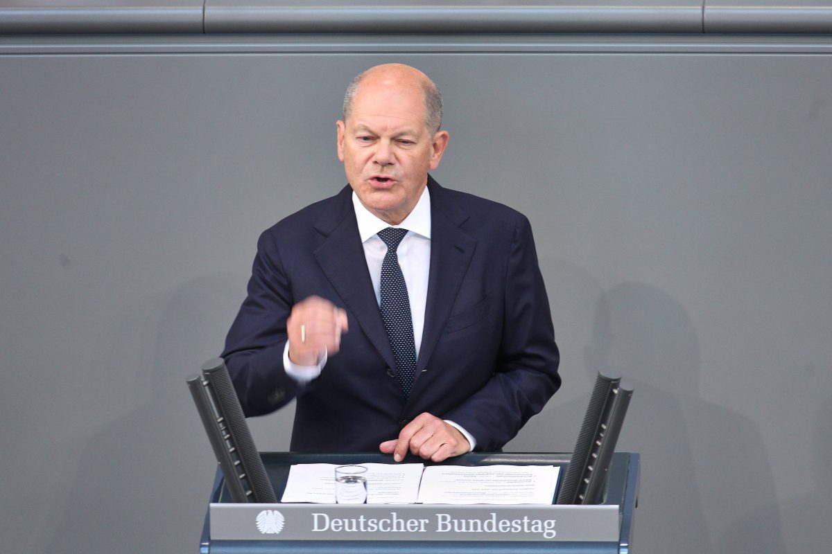 Kanzler Scholz im Bundestag