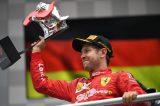 Formel 1: Sebastian Vettel auf dem Podium nach dem Deutschland-GP 2019.